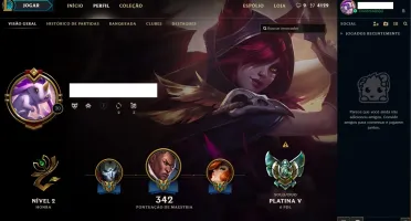 Conta platina V com quase todos os campeões