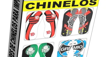 Vetores Chinelo Times Futebol Sublimação Pronta P/ Imprimir