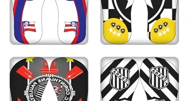 Vetores Chinelo Times Futebol Sublimação Pronta P/ Imprimir