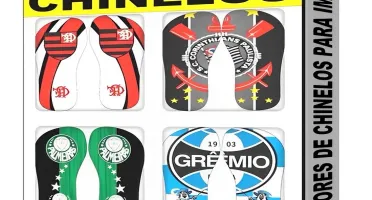 Vetores Chinelo Times Futebol Sublimação Pronta P/ Imprimir