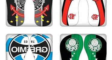 Vetores Chinelo Times Futebol Sublimação Pronta P/ Imprimir