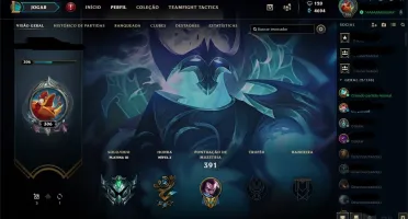 Conta League of Legends lvl 306 com 438 skins Platina 3