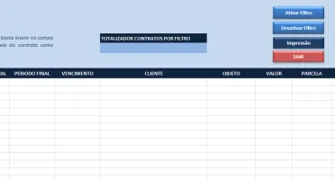 Planilha Cadastro De Contratos 2024 - Editável