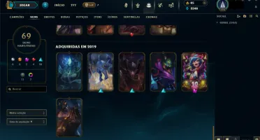 conta de league of legends 69 skins