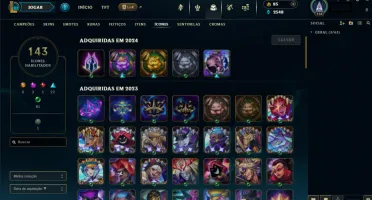 conta de league of legends 69 skins