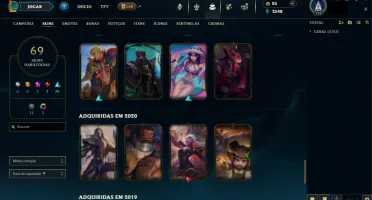 conta de league of legends 69 skins