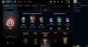 CONTA LOL DESDE A SEASON 3 - DIAMANTE 3 lvl 285