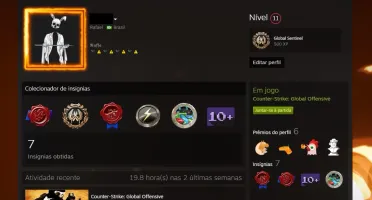 Conta aguia 2 cs go com prime e medalhas.
