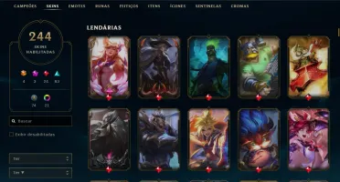 Conta League of Legends -  244 Skins - Inativa