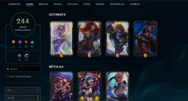 Conta League of Legends -  244 Skins - Inativa