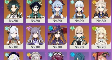 Genshin Impact AR58 com Ayaka, Nahida, Kokomi, Shogun, etc.