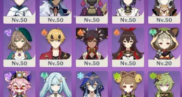 Genshin Impact AR58 com Ayaka, Nahida, Kokomi, Shogun, etc.