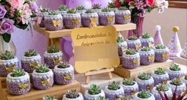 Mini Cachepô de Crochê