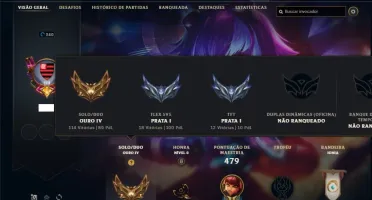 Conta ouro 4 com TODOS os champs e 111 Skins + 7 Vitoriosas
