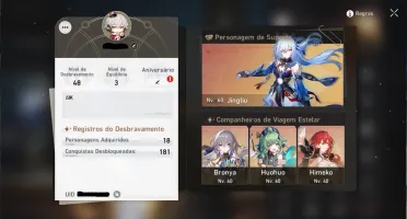 Honkai Star Rail- jingliu+Bronya+Huohuo+Himeko(com seu cone)