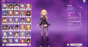 Conta Genshin ,Hutao 5k atak ,12 personagens 5* , 5 armas 5*