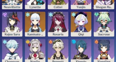 Conta Genshin Impact AR 45 Ayaka, Shogun, Neuvilette e Qiqi
