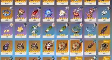 Conta Genshin Impact AR 45 Ayaka, Shogun, Neuvilette e Qiqi