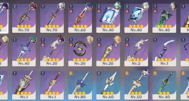 Conta Genshin Impact AR 45 Ayaka, Shogun, Neuvilette e Qiqi