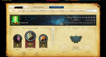Conta lvl 30 MD10 com 1 vitória/16 campeões/1 skin
