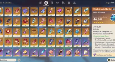 CONTA AR 43 KEQING E RAZOR NO MÁXIMO/QIQI/FISCHL/ E MAIS