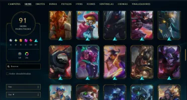 Conta Ouro 2 com 135 Champs e 91 Skins ( MONO ADC )