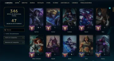 Conta Ouro 2 com 135 Champs e 91 Skins ( MONO ADC )