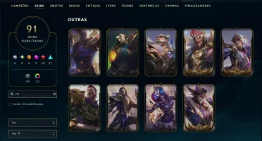 Conta Ouro 2 com 135 Champs e 91 Skins ( MONO ADC )