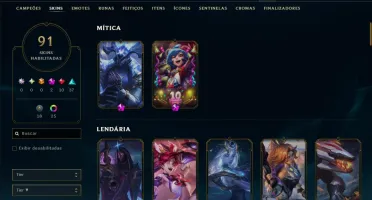 Conta Ouro 2 com 135 Champs e 91 Skins ( MONO ADC )
