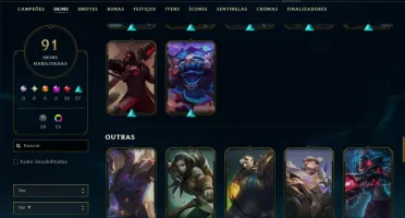Conta Ouro 2 com 135 Champs e 91 Skins ( MONO ADC )