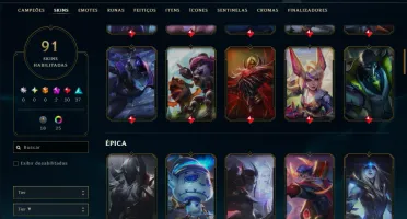 Conta Ouro 2 com 135 Champs e 91 Skins ( MONO ADC )