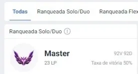 Conta lol mestre