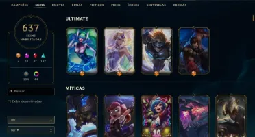 Conta De Lol - Todos Os Campeões - 600 Skins +