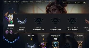 Prata 2 com TODOS os Champs e 257 Skins ( JG / SUP / MID )