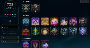 Conta LoL SKIN FAKER 499 skins 157 chromas 732 icones