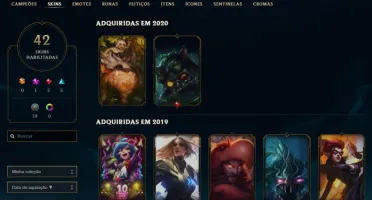 Vendo conta Level (214) Unranked / 94 Campeos/ 42 Skins