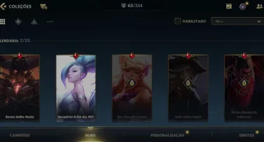 Conta Wild Rift 63 skins Pool Support