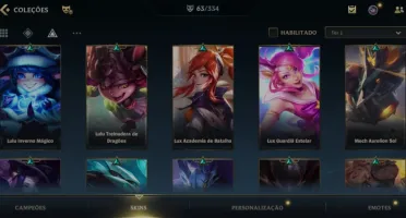 Conta Wild Rift 63 skins Pool Support