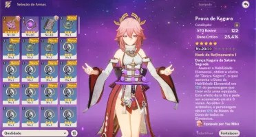 ⚡AR32⚡Yae Miko + Prova de Kagura + Diluc⚡