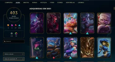 Conta lol 400+ skins