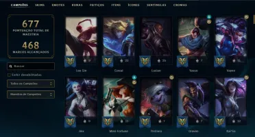 Conta lol 400+ skins