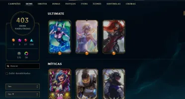 Conta lol 400+ skins