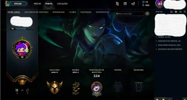 Conta League of Legends - Gold 4 (151 Skins)