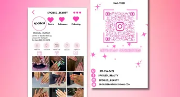 Crio o design do seu Cartões de visita modelo Instagram