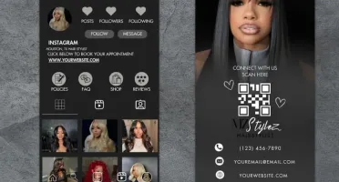 Crio o design do seu Cartões de visita modelo Instagram