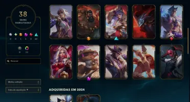 Conta LoL Mestre Top 202 PdL 56% WR Top 1 Ekko Br