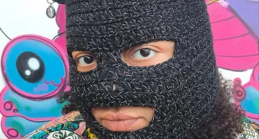 Balaclava cat gray