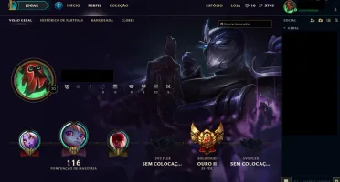 Conta unco dono: OURO 2 (II) season 2017 - nunca teve BAN