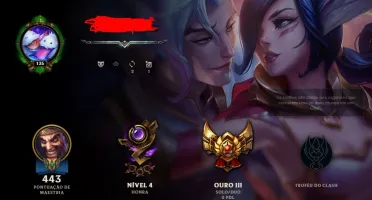 Conta ouro 3 , Todos os champs e 44500 rp de skins