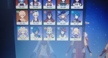 Conta AR27full stamina, com Ganyu, Venti e Espada Celestial.